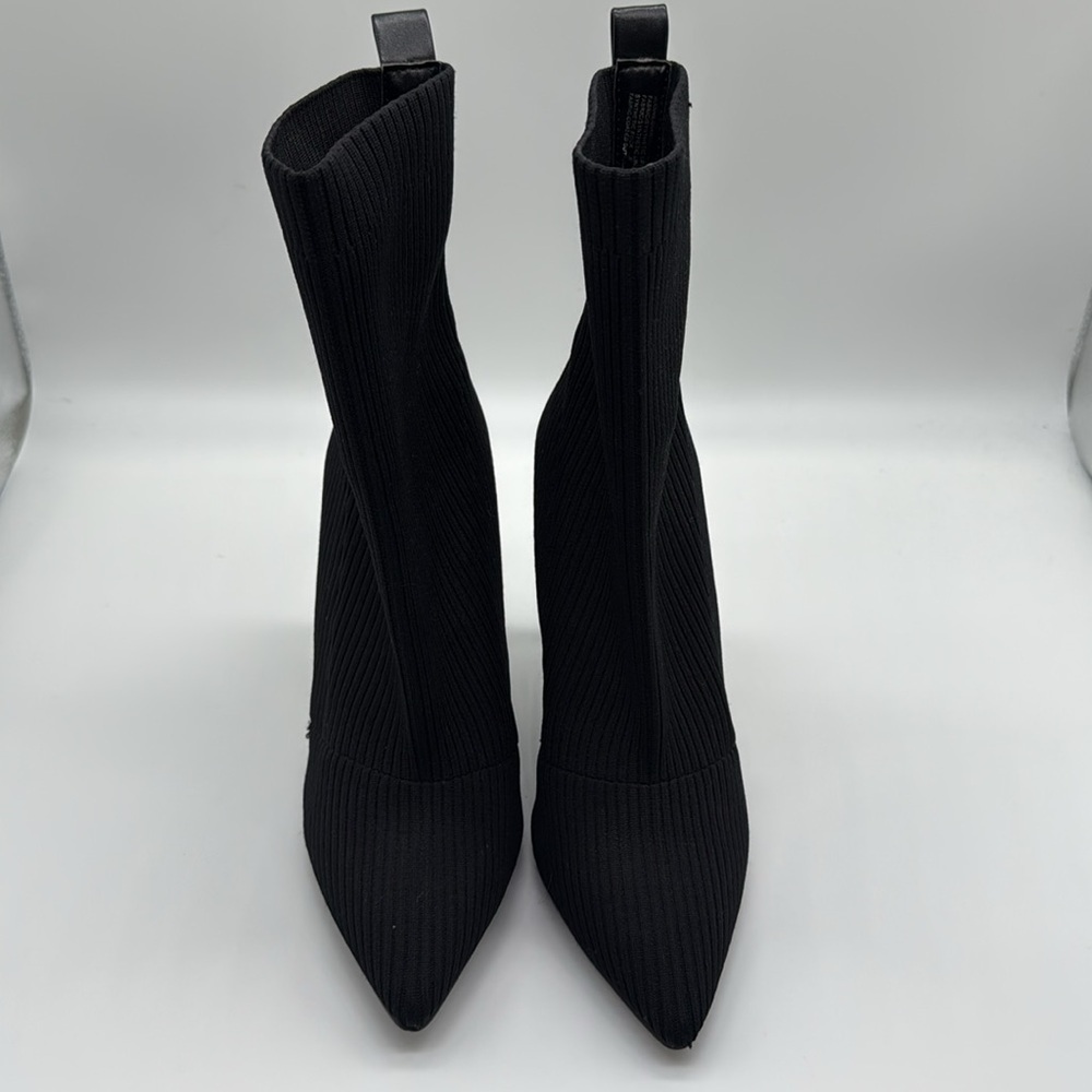 Steve Madden Dianne Ribbed Sock Boots in Black Size 8.5 - Picture 3 of 9